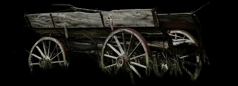 An old wooden wagon